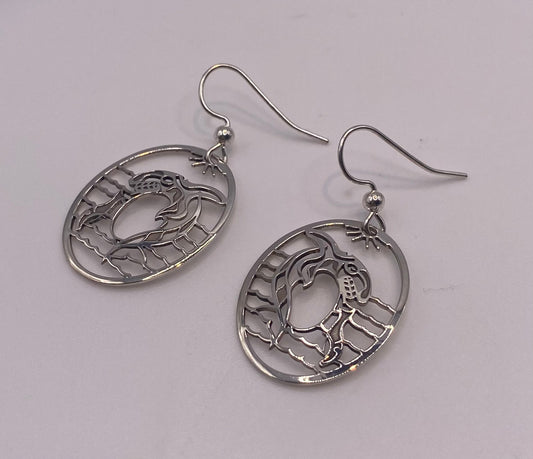 Killer whale and Salmon Earrings