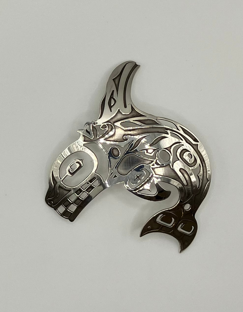 Killer Whale Sterling Silver Pendant entitled "Everything depends on Everything else"