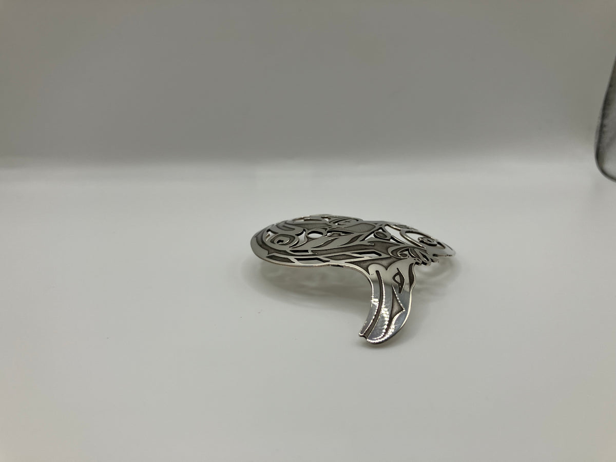 Killer Whale Sterling Silver Pendant entitled "Everything depends on Everything else"