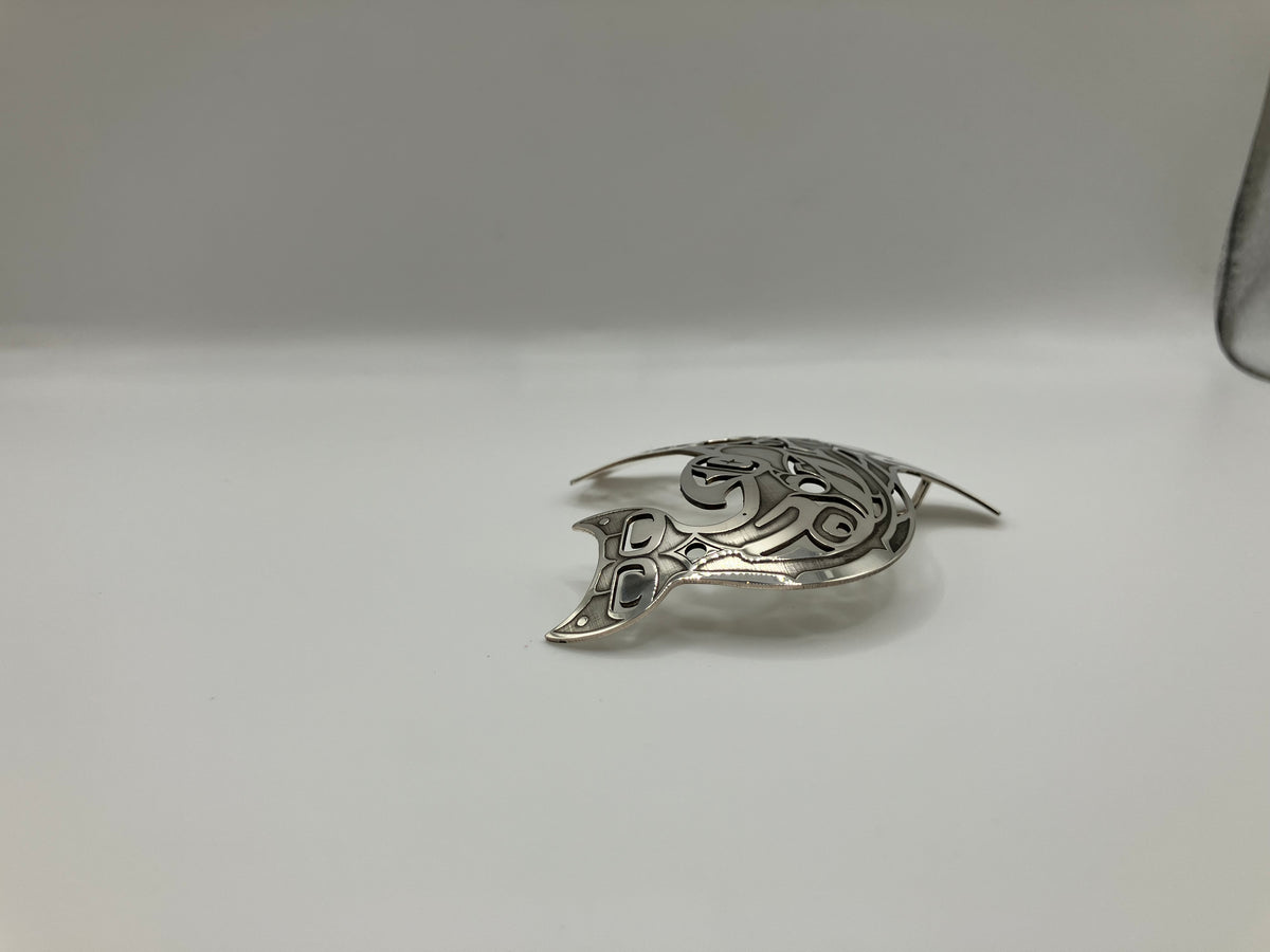 Killer Whale Sterling Silver Pendant entitled "Everything depends on Everything else"