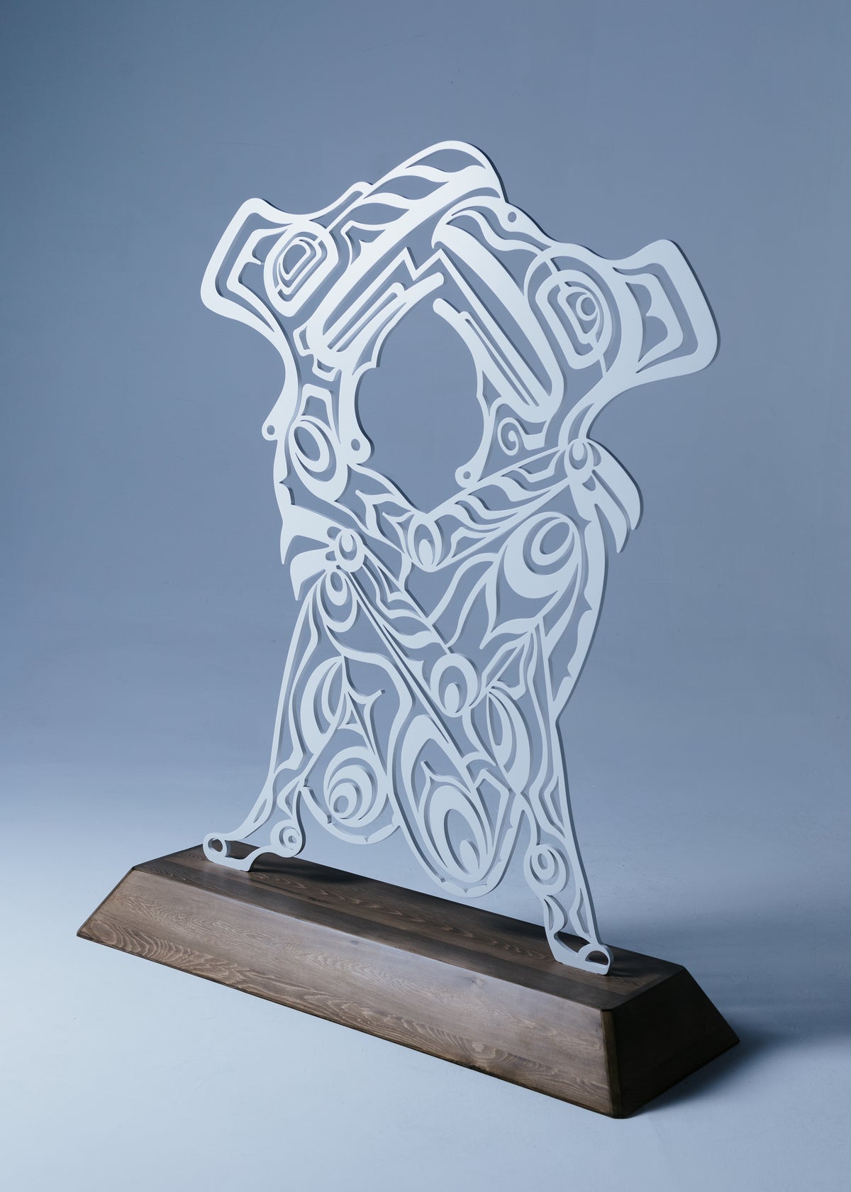 Monumental Aluminum Sculpture - Eagle and Raven Transformation