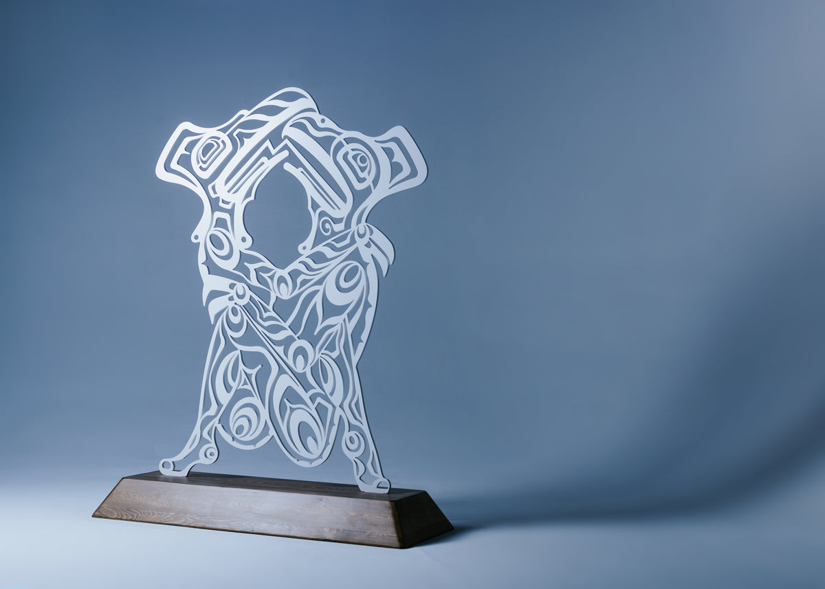 Monumental Aluminum Sculpture - Eagle and Raven Transformation