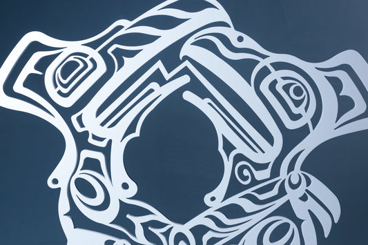 Monumental Aluminum Sculpture - Eagle and Raven Transformation