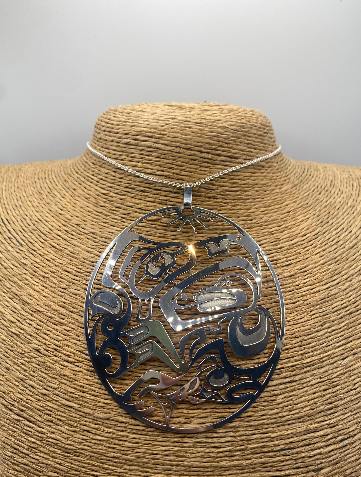 Eagle Frog and Salmon Pendant